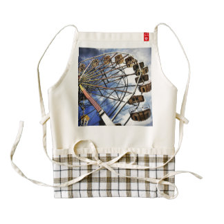 Vintage photo of ferris wheel zazzle HEART apron
