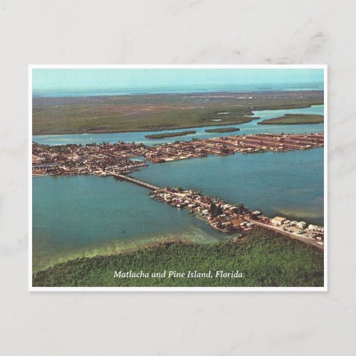 Vintage photo of Matlacha and Pine Island Florida Postcard