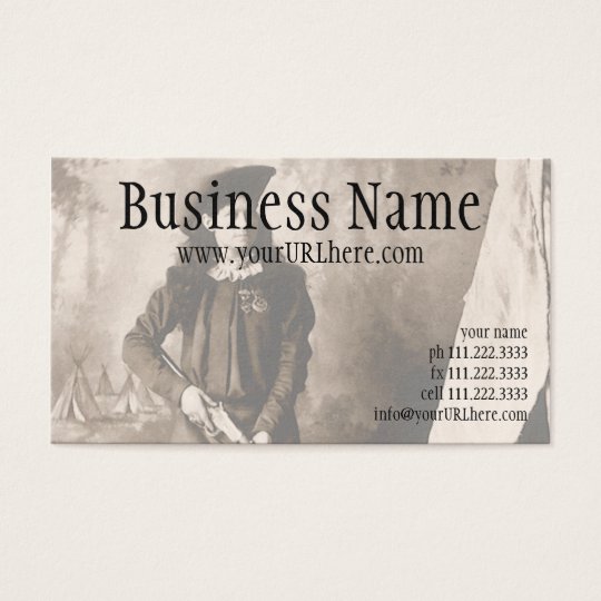Vintage Photo of Miss Annie Oakley Holding a Rifle Business Card