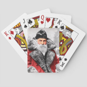 Vintage Photo of Santa Claus Poker Cards