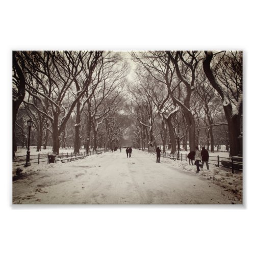 Vintage photo of The Mall Central Park NY