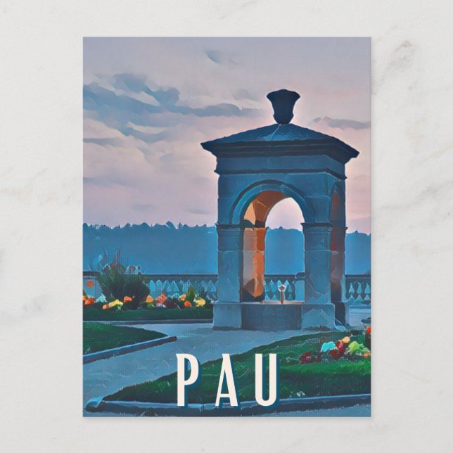Vintage Photo Pau Postcard (Front)