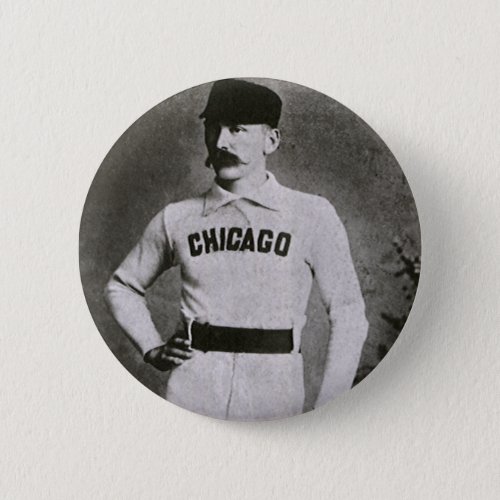 Vintage Photo Sports Chicago Baseball Player Button