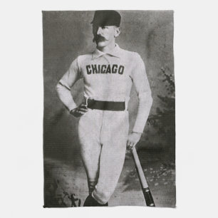 Vintage Photo, Sports Chicago Baseball Player Kitchen Towel