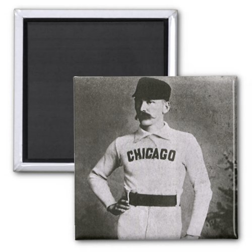 Vintage Photo Sports Chicago Baseball Player Magnet