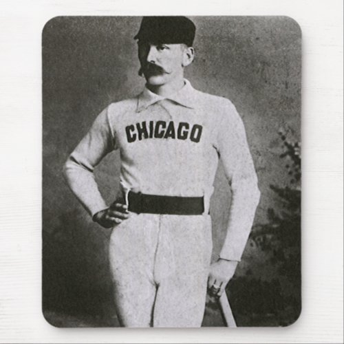 Vintage Photo Sports Chicago Baseball Player Mouse Pad