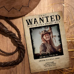 Vintage Photo Wanted Poster 50th Birthday Party Invitation<br><div class="desc">Retro,  vintage 1800s wanted poster 50th birthday party invitation with distressed photo.  Personalize it with your event details and a picture of the bday boy or girl.  Unisex design for men or for women.  Suitable for any age.</div>