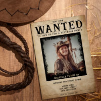 Vintage Photo Wanted Poster 50th Birthday Party