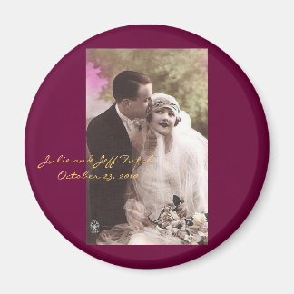 vintage photo wedding magnet