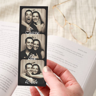 Vintage Photobooth Bookmark Qrcode Save the Date