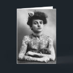 Vintage Photograph Confident Woman Tattoos Card<br><div class="desc">Vintage Photograph Confident Woman Tattoos</div>