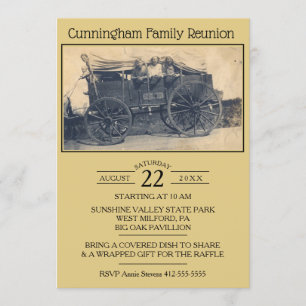 Vintage Photograph Family Reunion Invitation
