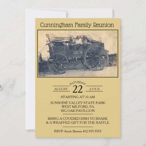 Vintage Photograph Family Reunion Invitation