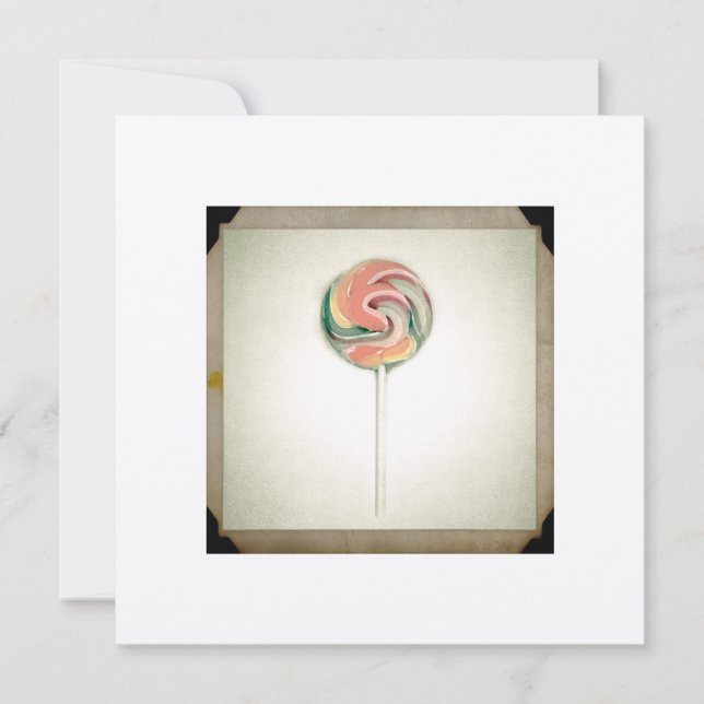 VINTAGE PHOTOGRAPH LOLLIPOP CARD (Front)
