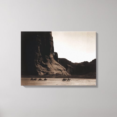 Vintage Photograph of Canyon de Chelly Canvas Print