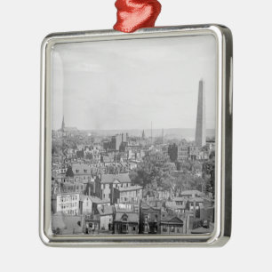 Vintage Photograph of Charlestown Massachusetts Metal Ornament