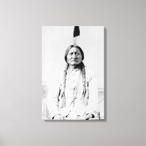 Vintage Photograph of Lakota Leader Sitting Bull Canvas Print