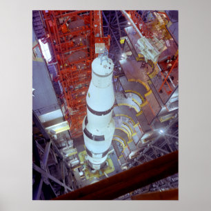Vintage Photograph of Saturn V Poster