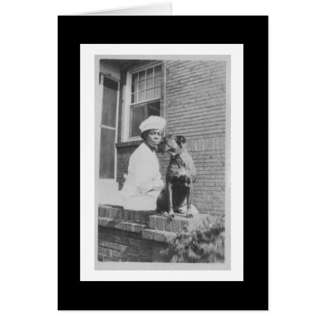 Vintage Photograph Woman and Dog (Front)