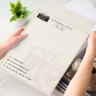 Vintage Photographer | Luxury Gold Camera Envelope Mailers