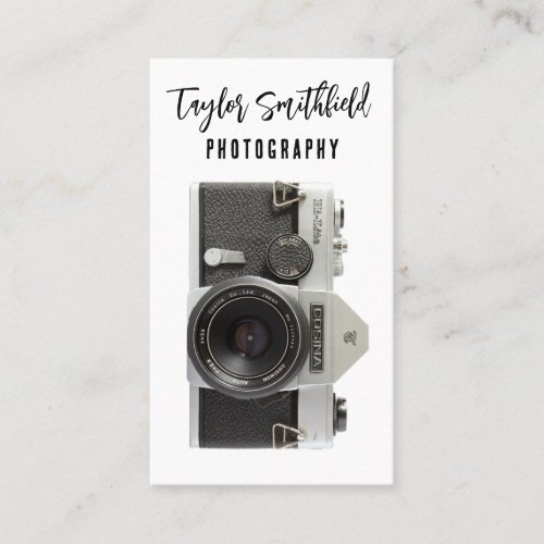 Vintage Photography Camera Business Card