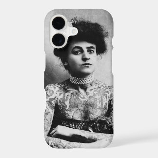 Vintage photography of a tattooed lady iPhone 17 case