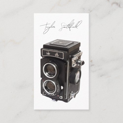 Vintage Photography Signature Camera Business Card