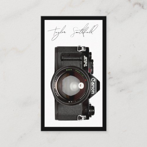 Vintage Photography Signature Camera Business Card