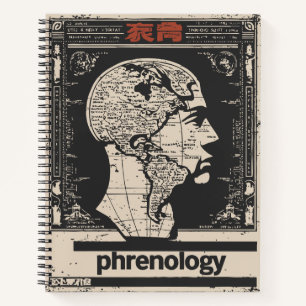 Vintage Phrenology Head Historical Science Art Notebook