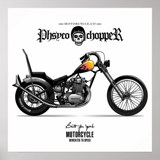 Vintage Physco Chopper Motorcycle