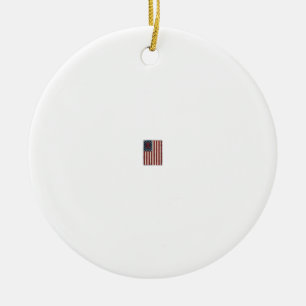 Vintage Pi American Flag Math Teacher Shirt Design Ceramic Ornament