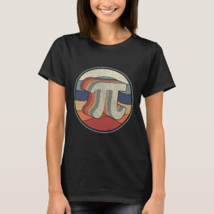 Vintage Pi Day Math 70s 80s Reto Pi Symbol Teacher T-Shirt