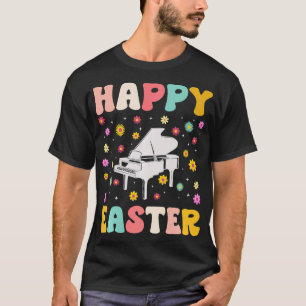 Vintage Piano Graphic Funny Easter Day  T-Shirt