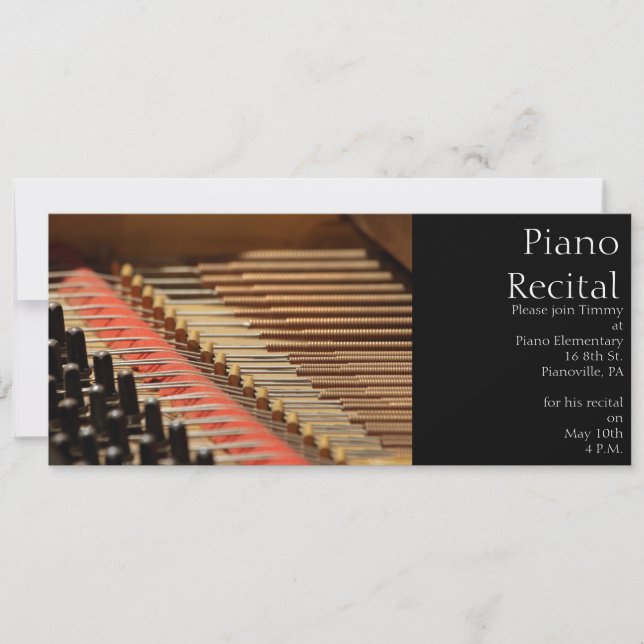 Vintage Piano Invitation (Front)