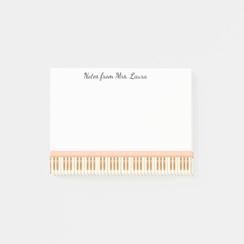 Vintage Piano Keyboard Music for Pianist Post_it Notes
