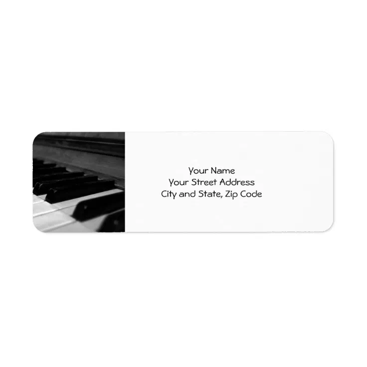 Vintage Piano Keys; Black and White Label | Zazzle