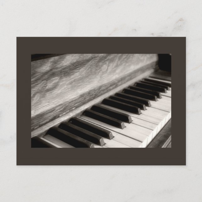 Vintage Piano Keys Photograph Postcard (Front)