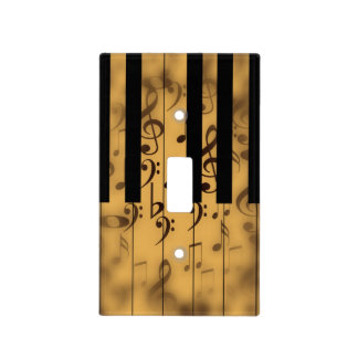 Vintage Piano Keys with Notes Light Switch Cover