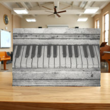 Vintage Piano Rustic Black & White Antique Photo