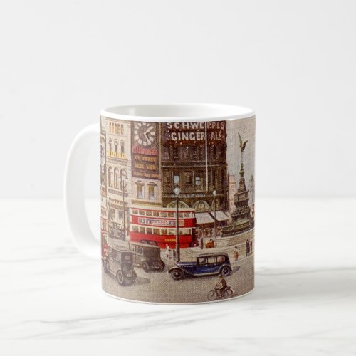 Vintage Piccadilly Circus London Coffee Mug