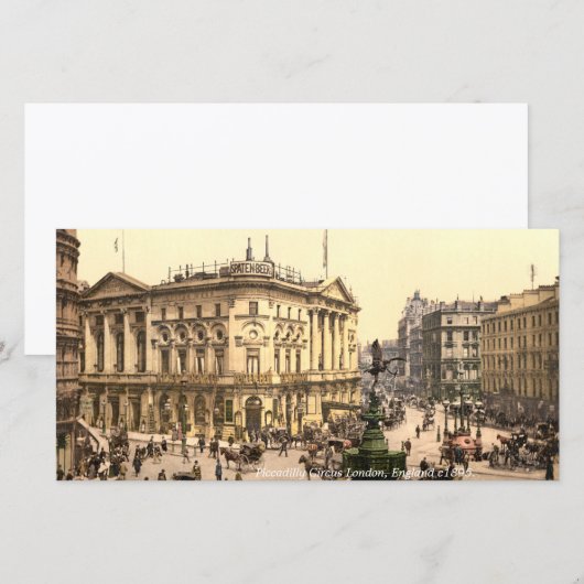 Vintage Piccadilly Circus London street scene (Front/Back)