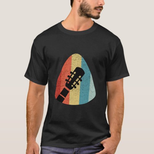 Vintage Pick Guitar Design T_Shirt