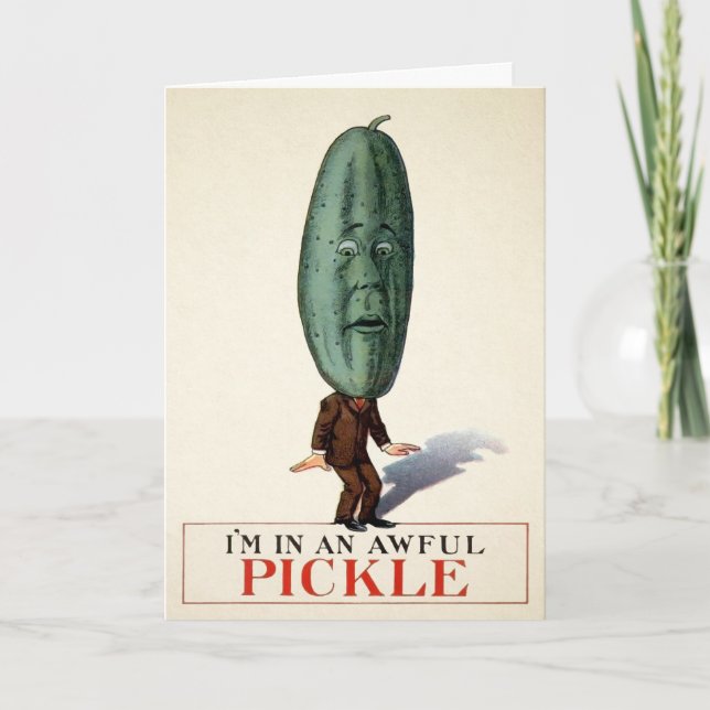 Vintage Pickle Customizable Card (Front)