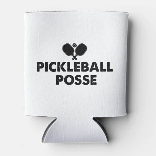 Vintage Pickleball Posse Funny Pickleball  Can Cooler