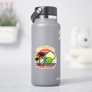 Vintage Pickleball Sunshine Club Retro Paddle Sticker