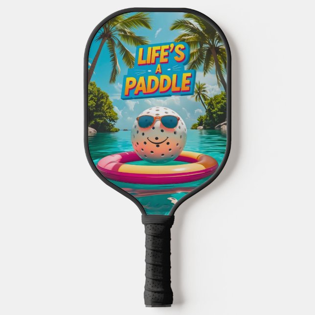 Vintage Pickleball Travel Poster Carbon Fiber Pickleball Paddle (Front)