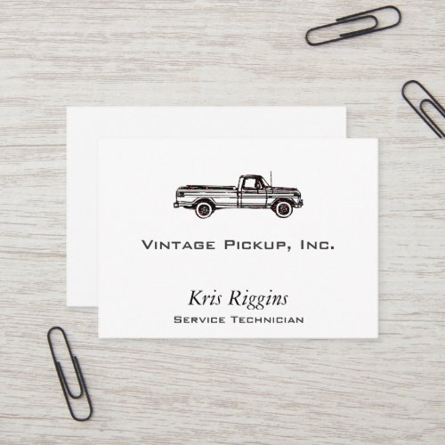 Vintage Pickup Business Card