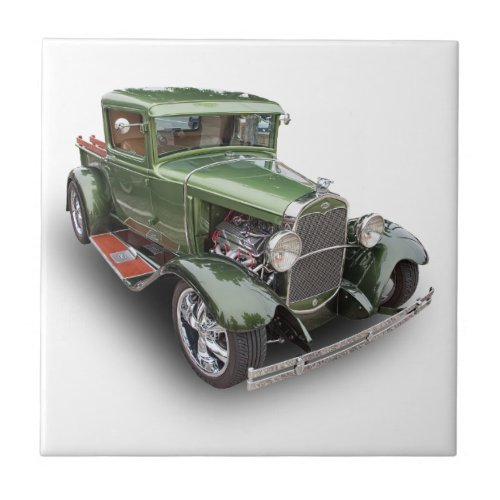 VINTAGE PICKUP TRUCK CERAMIC TILE