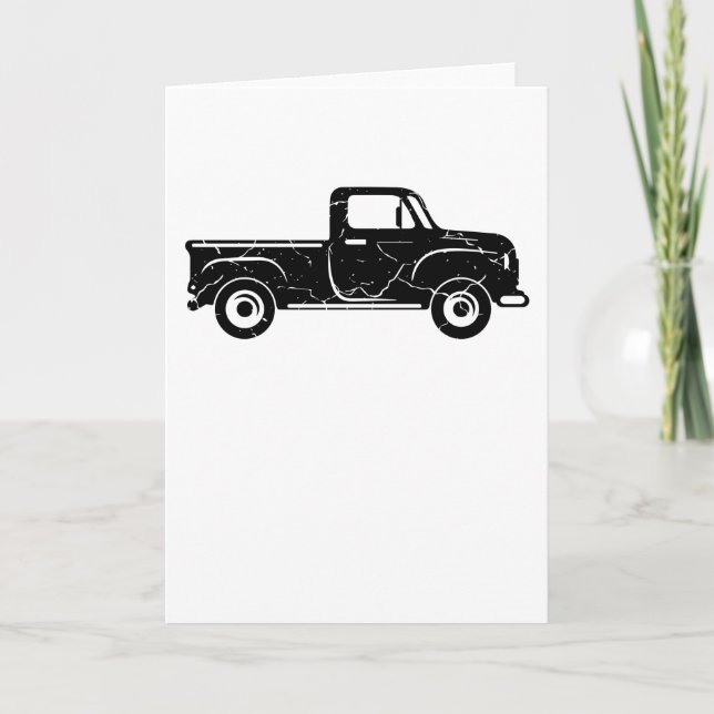 VINTAGE PICKUP TRUCK Old Pickup Truck Oldtimer Card (Front)