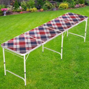 Vintage Picnic Plaid Beer Pong Table